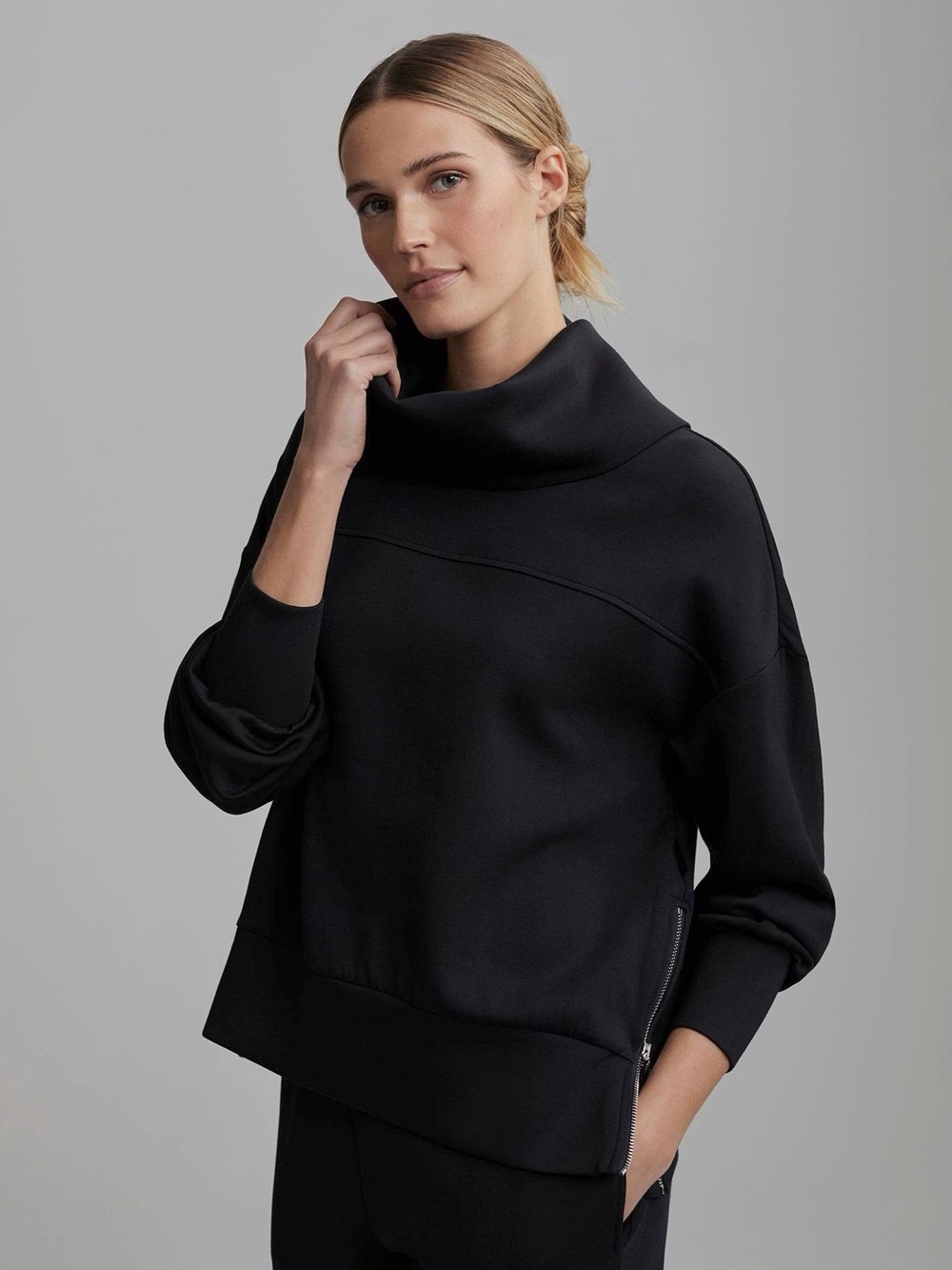 Varley Priya Longline Sweat In Black Size XXS